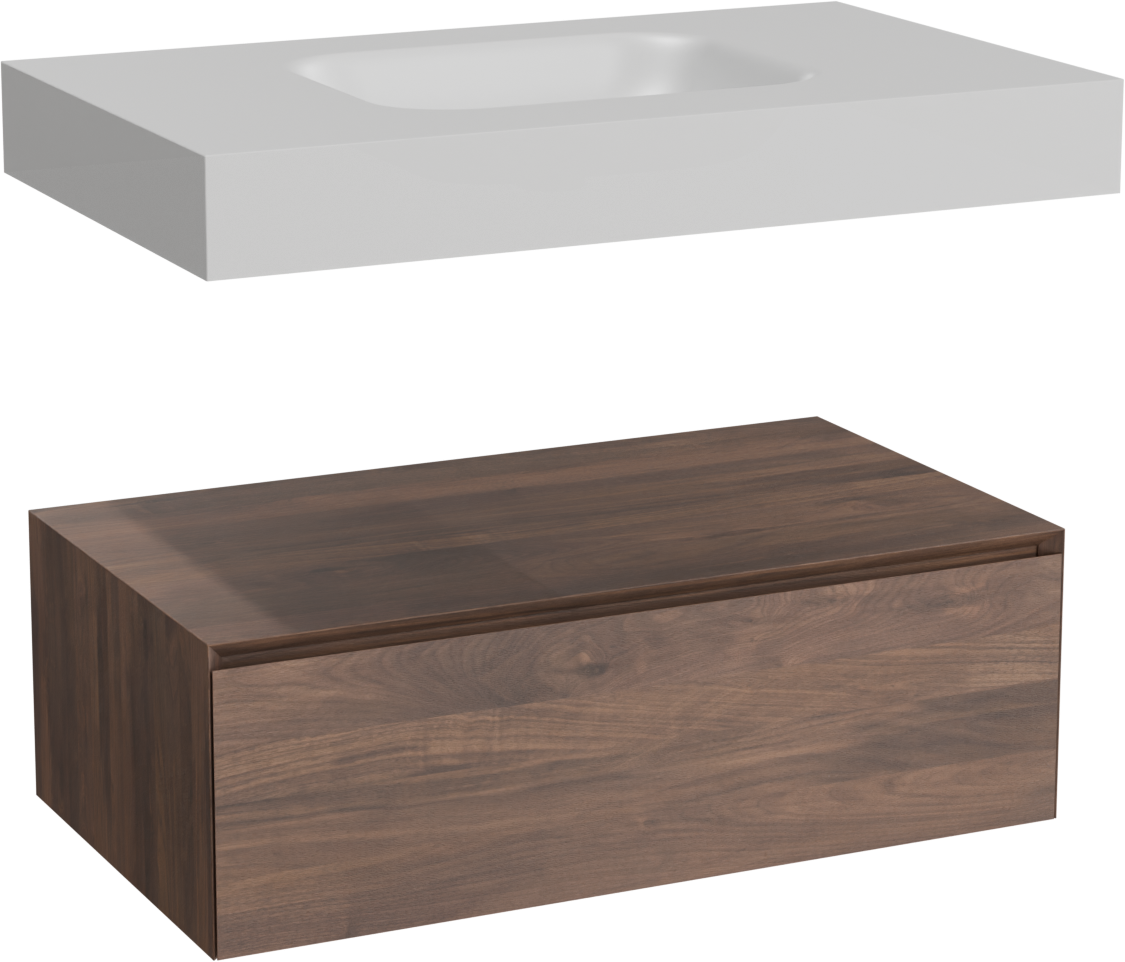 Balmani Mitra Elements meuble salle de bains avec lavabo Arcato