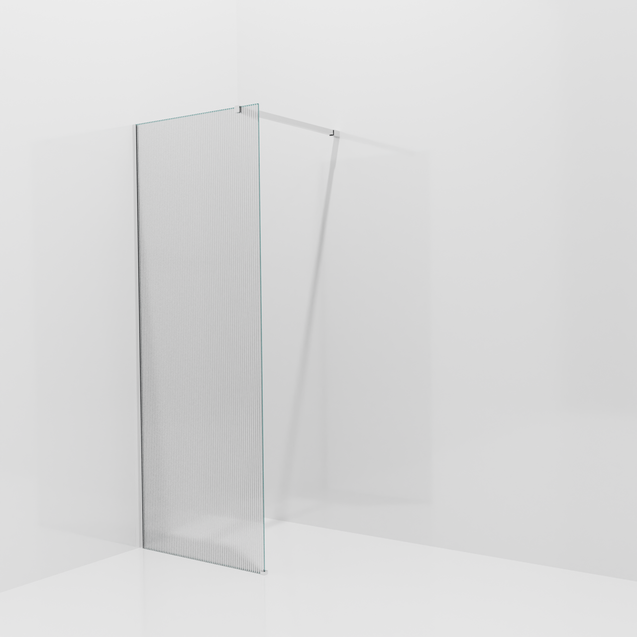 Balmani Modular inloopdouche: 80 x 200 cm, Ribs met coating, Glanzend chroom profielen