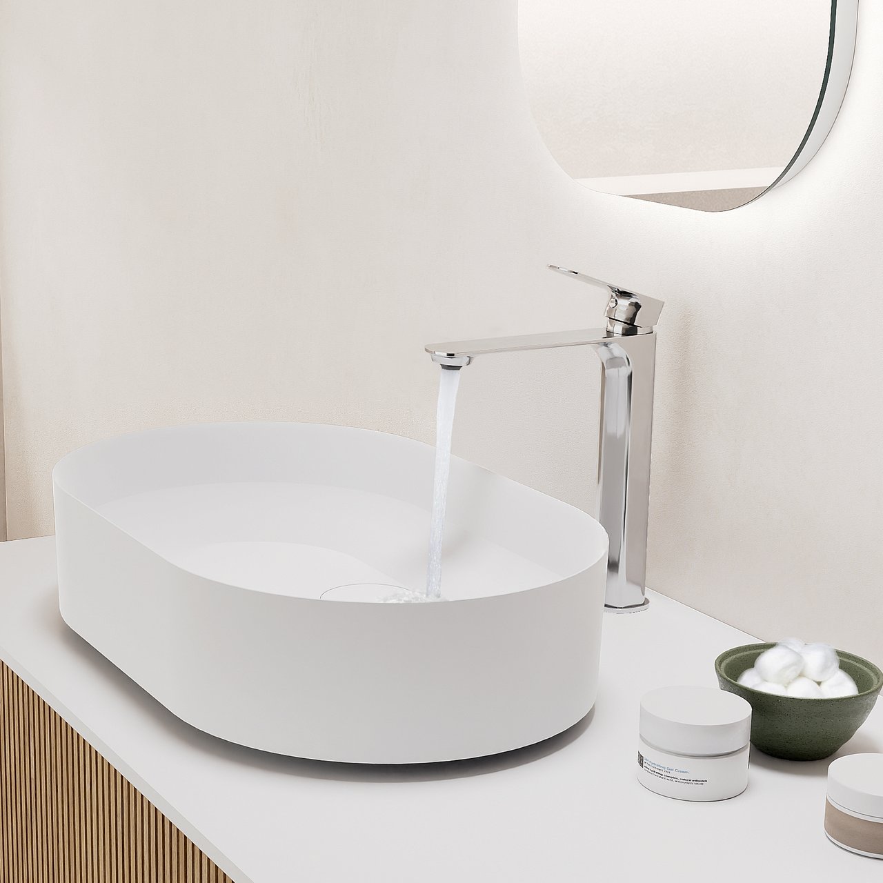 Blaufoss Bodan robinet de lavabo réhaussé chrome brillant