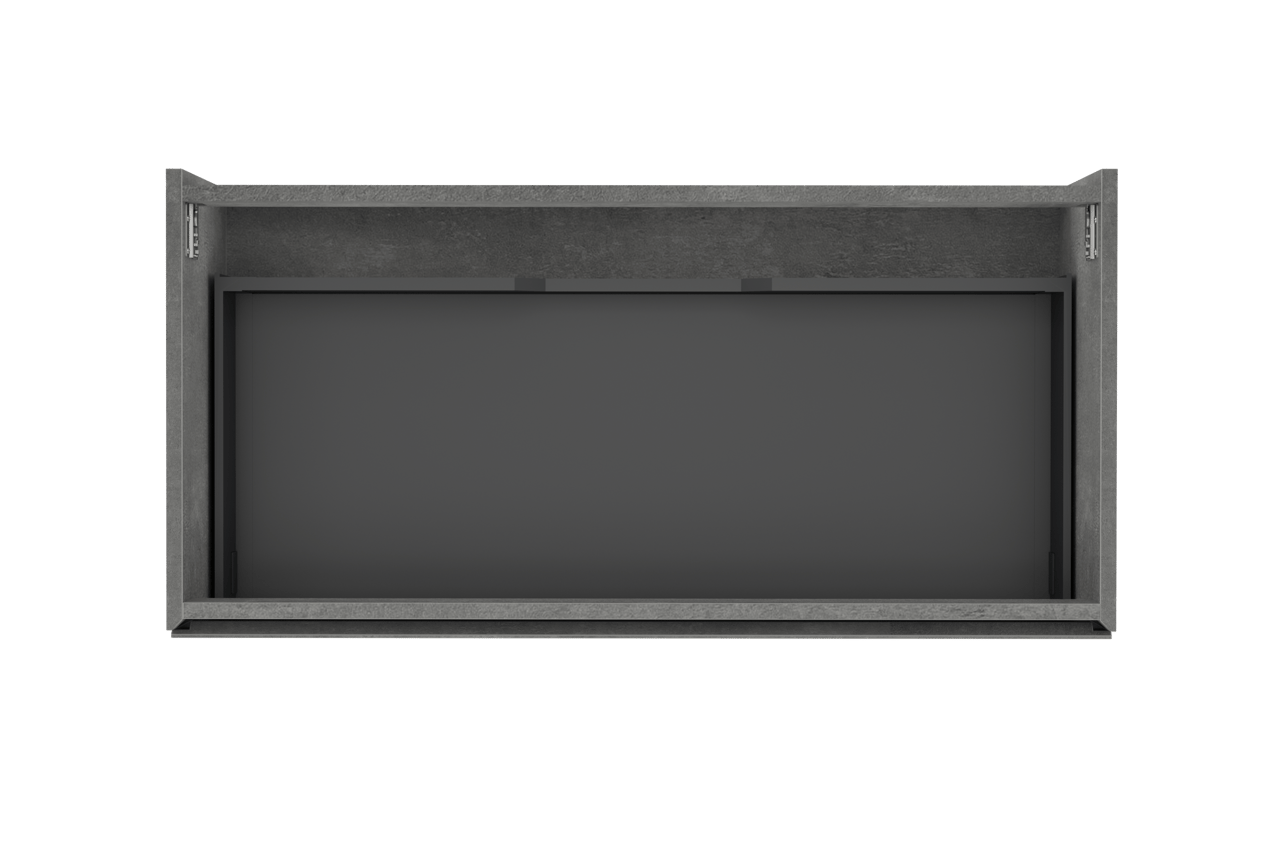 Storke Edge hängender Waschbeckenunterschrank: 105 x 52 cm, Beton dunkelgrau, 1 Schublade