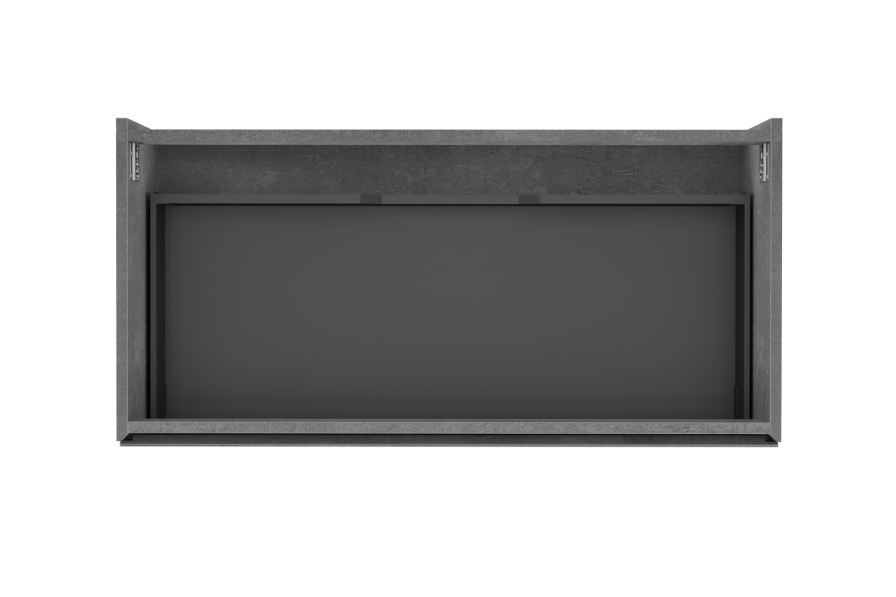 Storke Edge hängender Waschbeckenunterschrank: 105 x 52 cm, Beton dunkelgrau, 1 Schublade