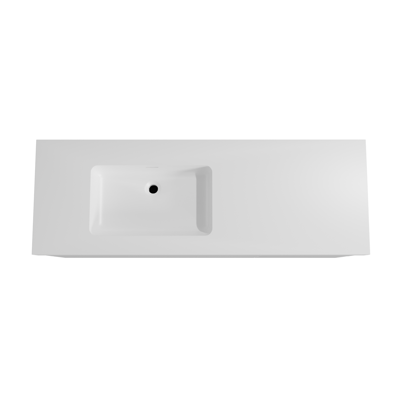 Storke Edge zwevend badmeubel 150 x 52 cm hoogglans wit met Mata High asymmetrisch linkse wastafel in solid surface mat wit