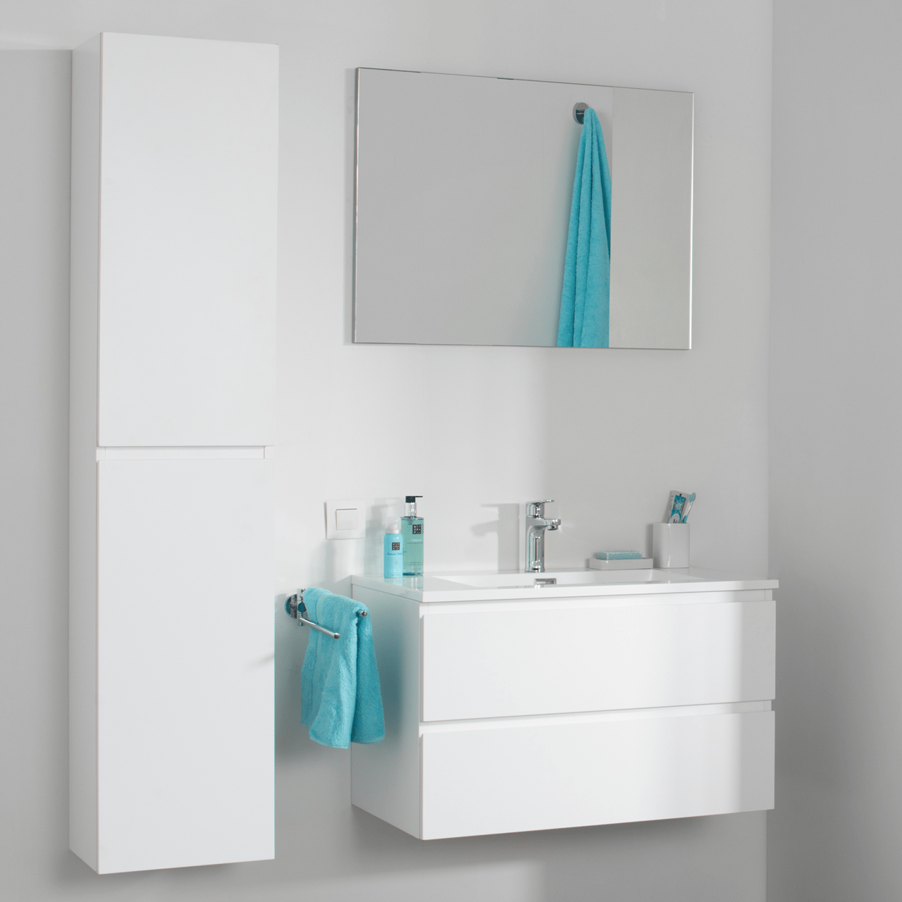 Storke Bèta mirror alu melamin panel 70x60x2,2cm