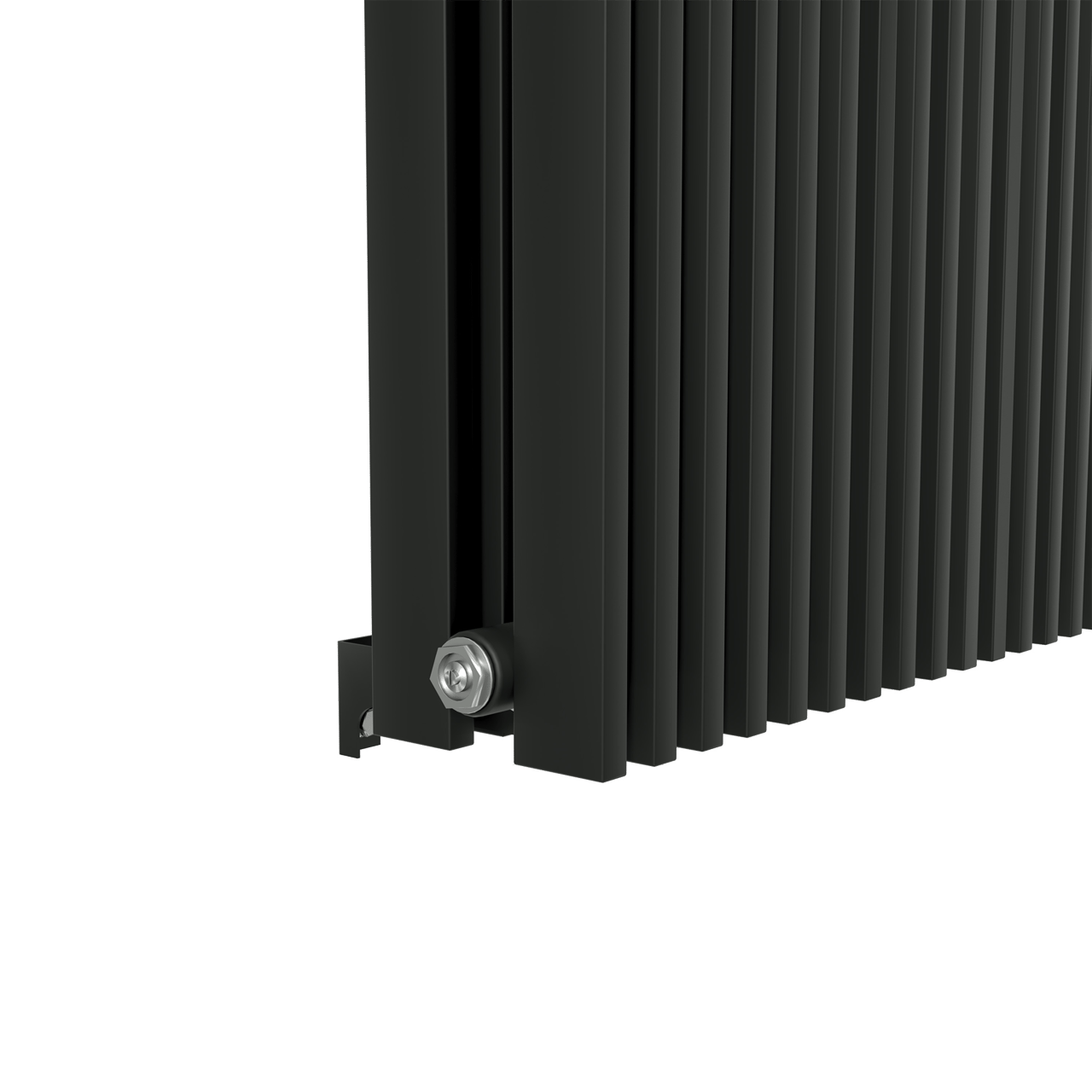 Vipera Corrason radiateur de salle de bains doublé 40 x 180 cm chauffage central noir mat raccordement latéral et central 1994W