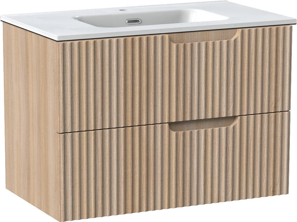 Linie Ribbo meuble salle de bains avec lavabo Baro