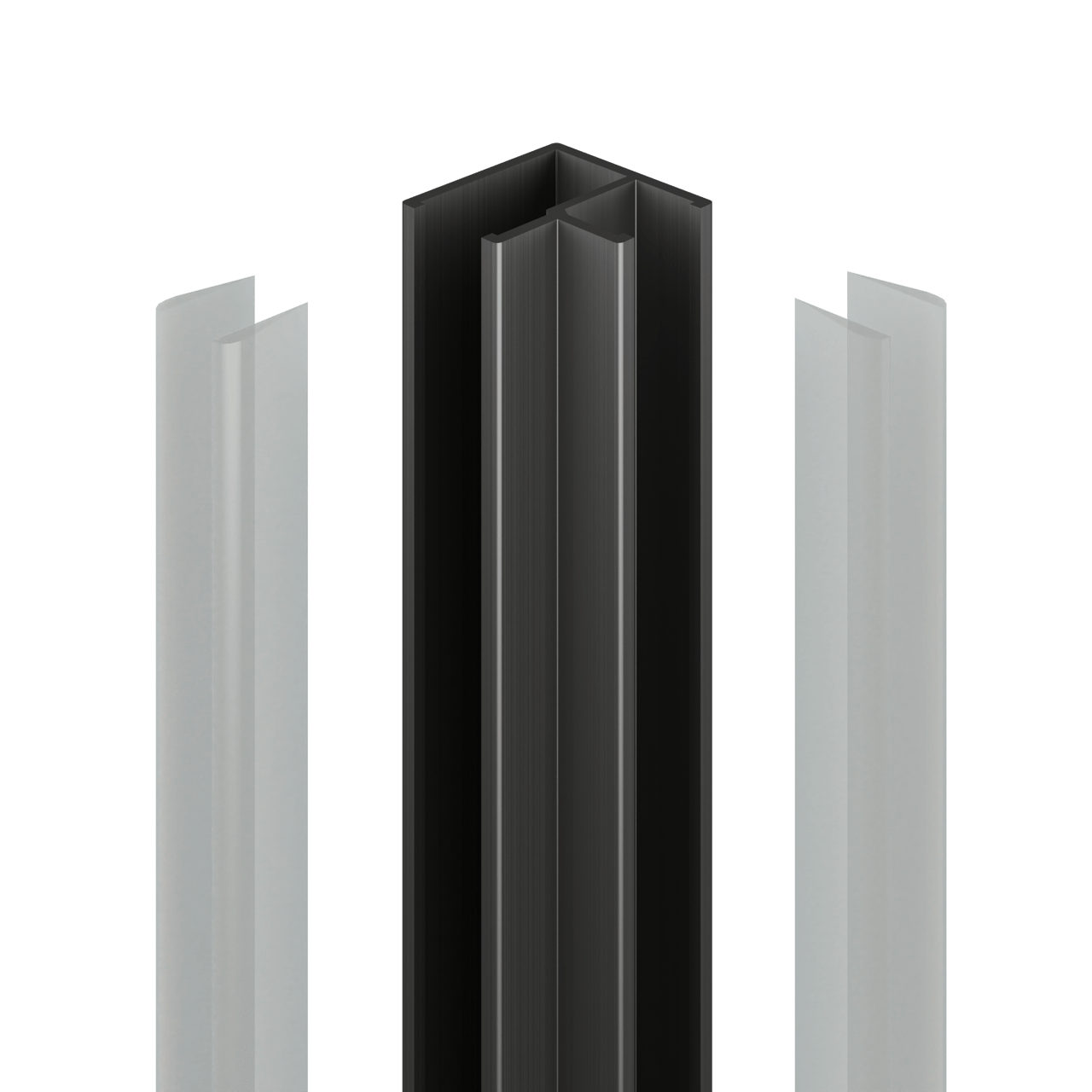 Balmani Modular hoekprofiel 200 cm brushed gunmetal