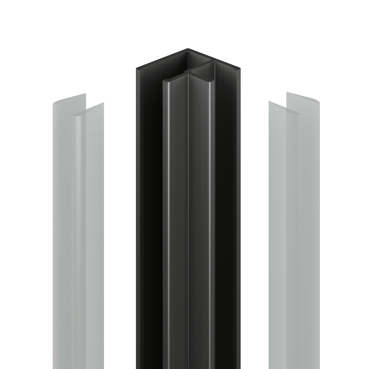 Balmani Modular hoekprofiel 200 cm brushed gunmetal