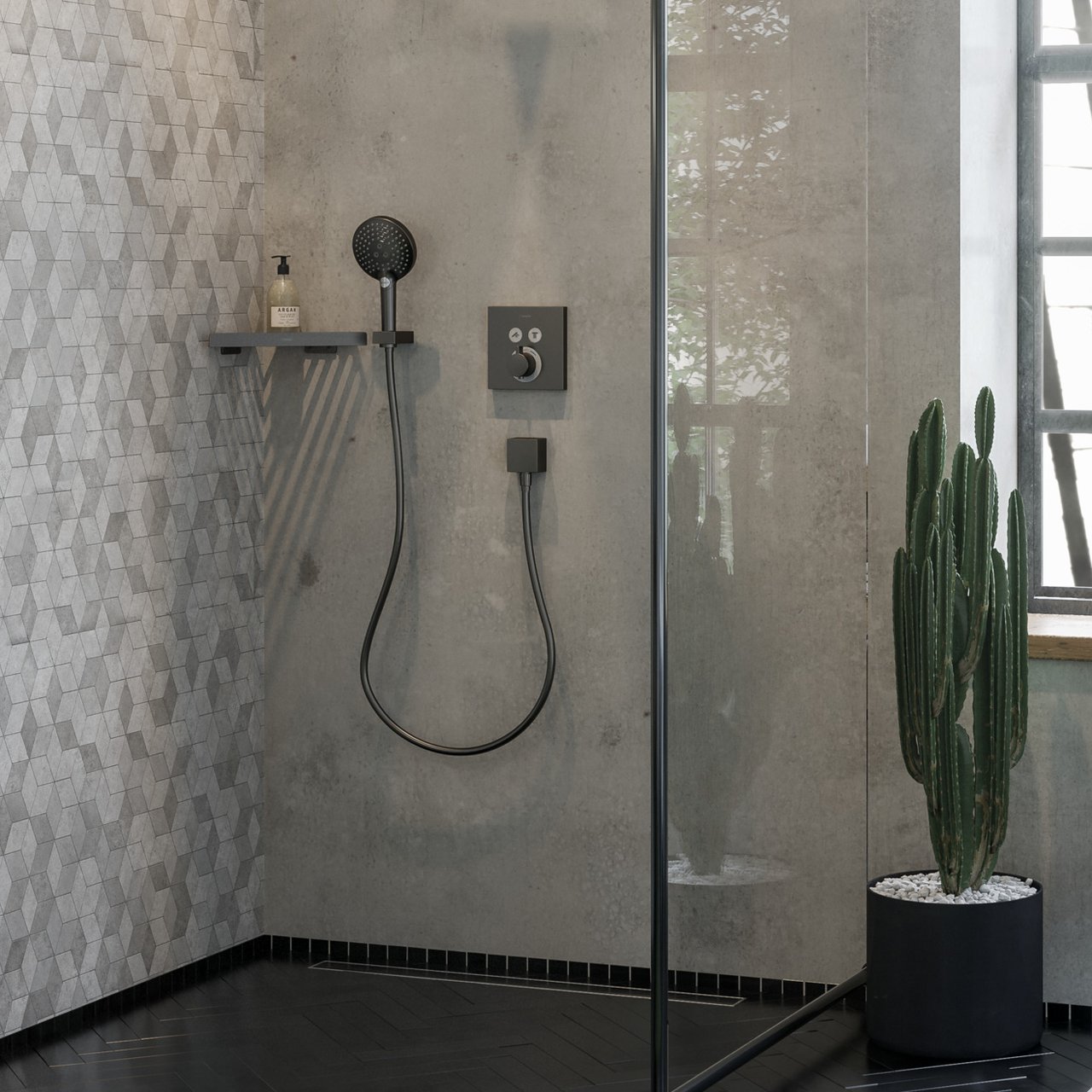 Hansgrohe AddStoris Seifenablage Brushed Black Chrome