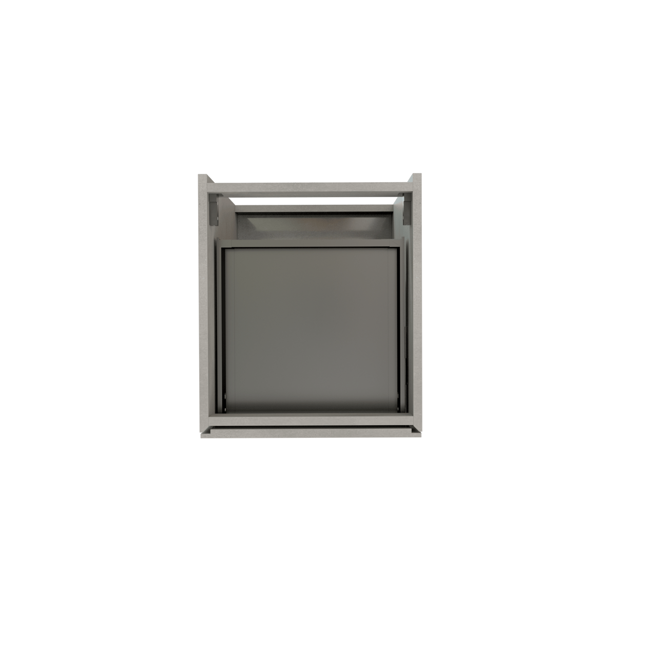 Storke Edge meuble sous-vasque a poser 45 x 52 cm béton gris foncé 3 tiroirs