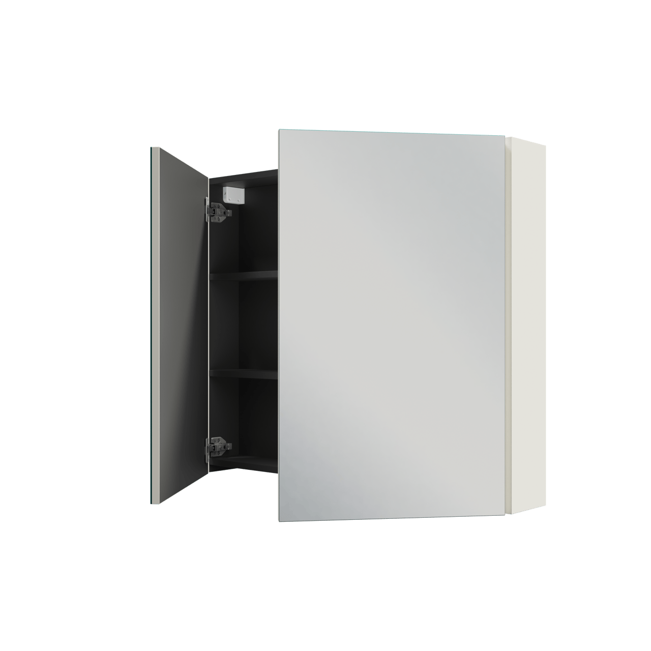 Linie Montro Spiegelschrank Bad: 90 x 75 cm, Weiß matt