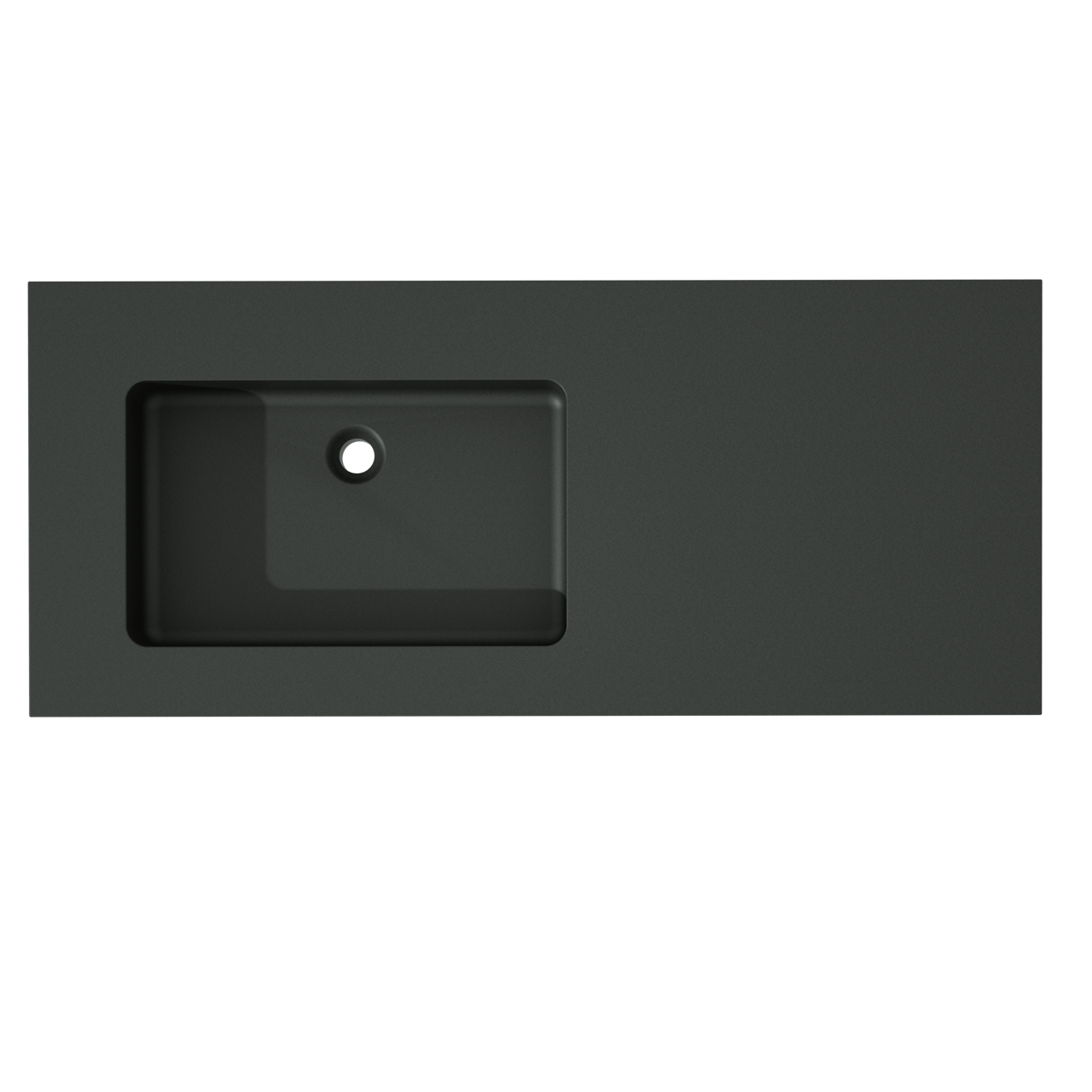 Storke Scuro asymmetrisch linkse wastafel mat kwarts 120 x 52 cm combinatie kast 45 cm