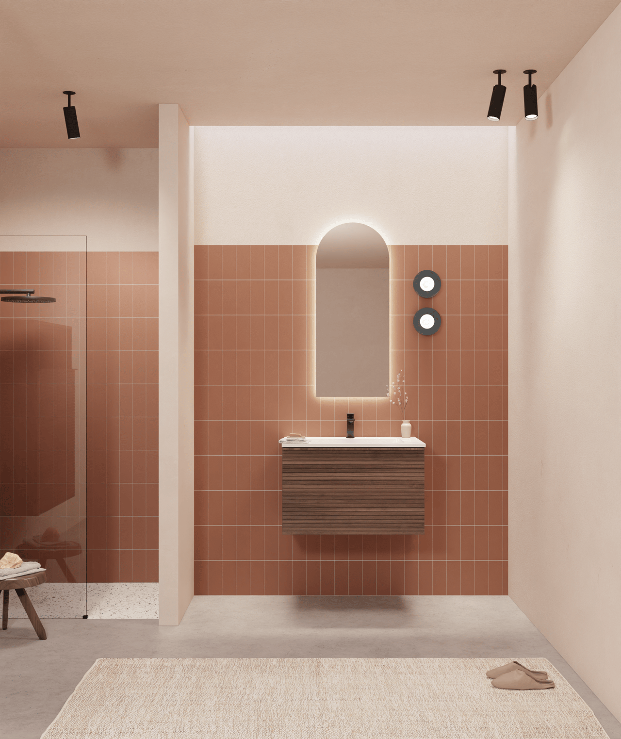 Balmani Tablo Strada plan simple marbre composite Blanc Brillant 75 x 55 cm