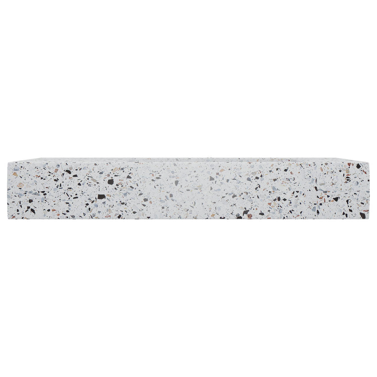Balmani Mood Handwaschbecken: 65 x 20 cm, Bianco Nero Terrazzo
