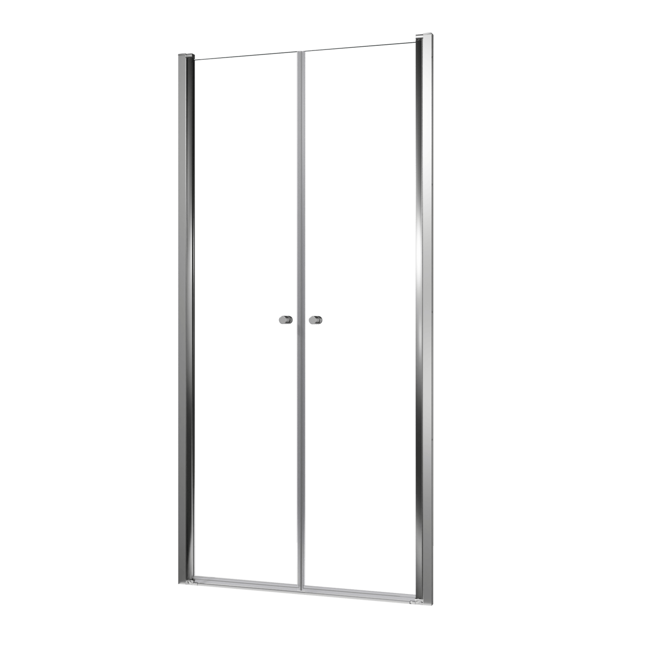 Luca Varess Kuresa Dusche Pendeltür, 100 x 200 cm, Klarglas, Chrom Profil, glänzend