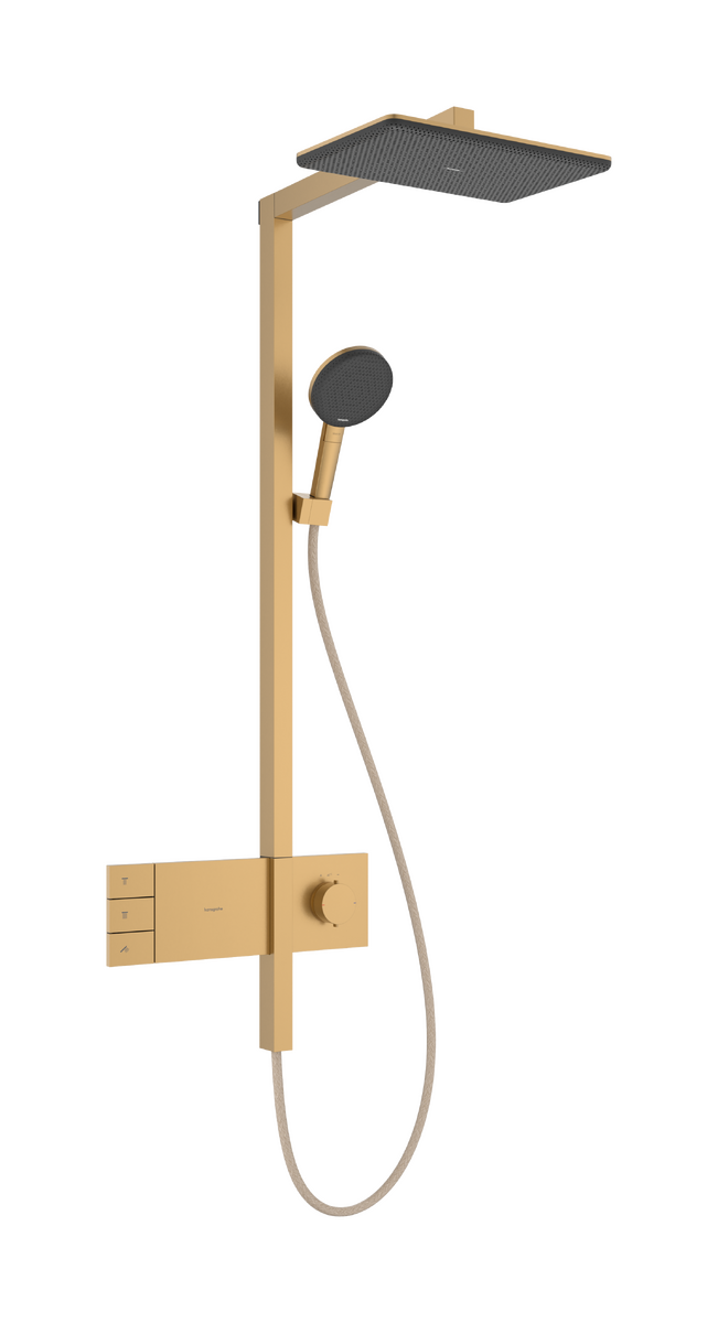 Hansgrohe Raindance Alive Q Showerpipe regendoucheset 210/340 2jets, Ecosmart met Showerselect Comfort Brushed Bronze
