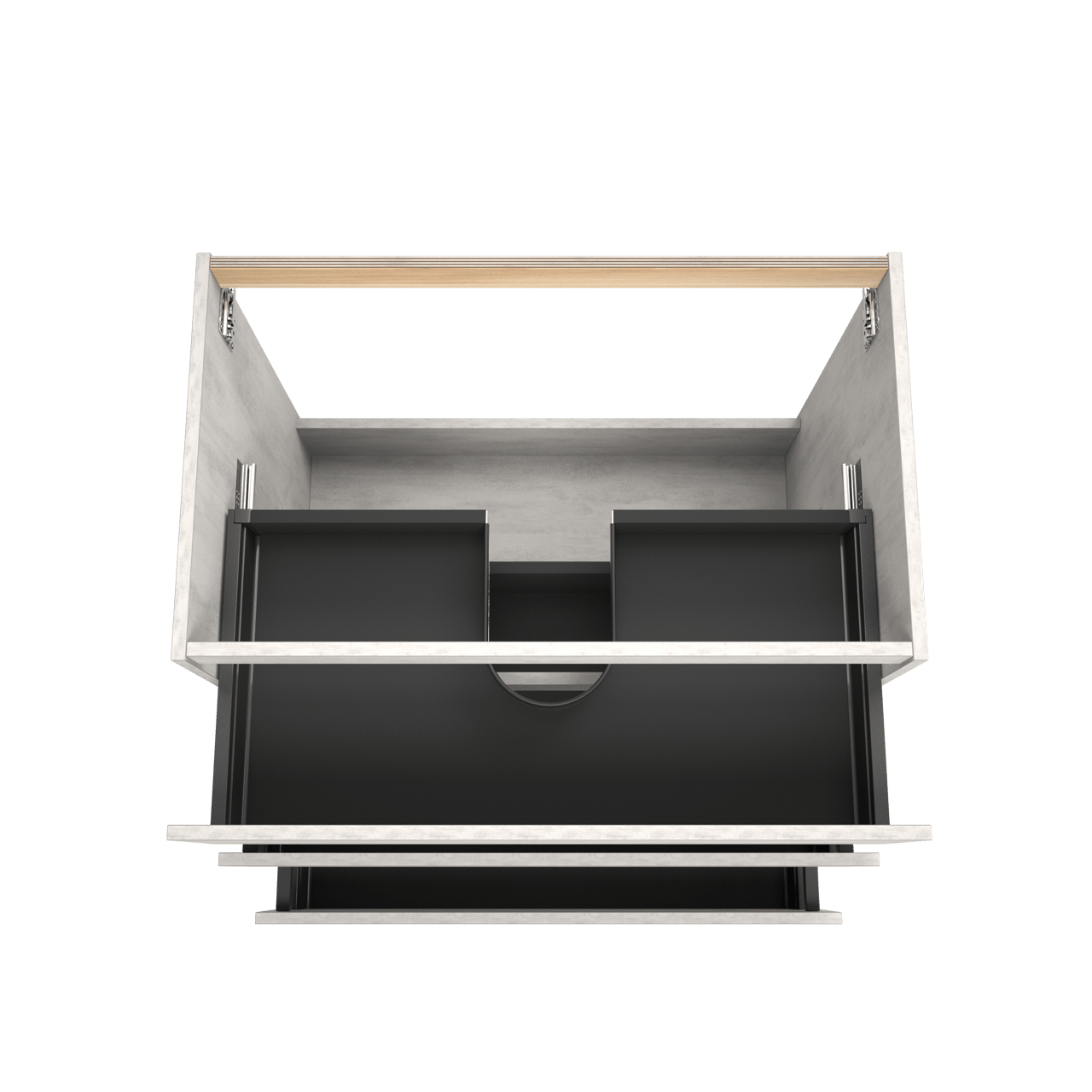 Balmani Lucida staande wastafelonderkast 90 x 55 cm beton zilvergrijs 3 lades