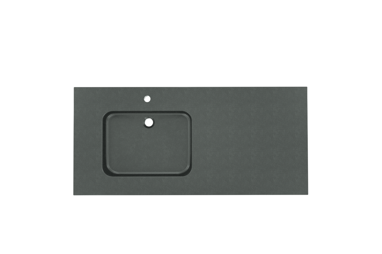 Balmani Napoli asymmetrisch linkse wastafel verzoete graniet 120 x 55 cm