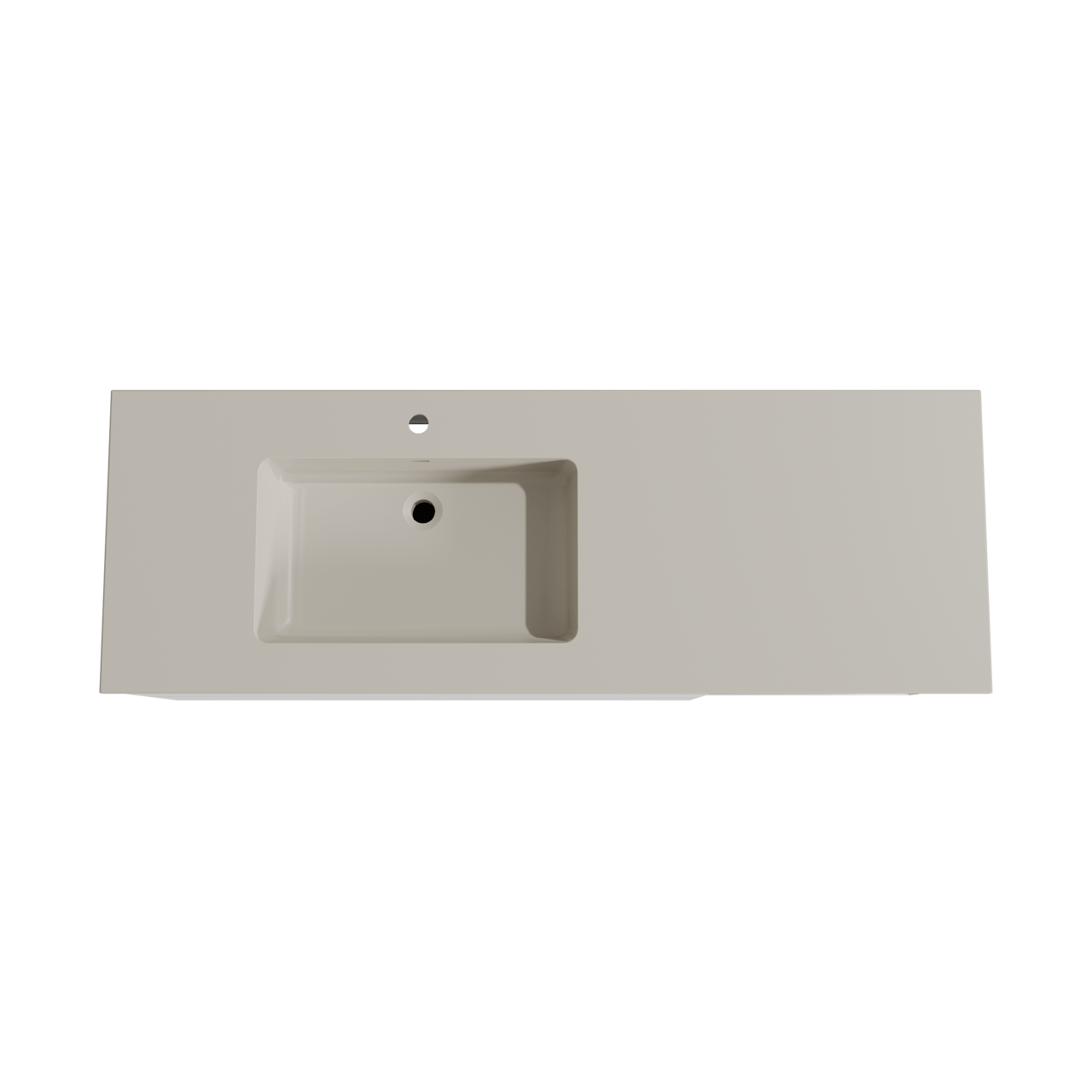 Storke Edge hängendes Möbelstück Set: 150 x 52 cm, Weiß matt, mit Diva Waschtisch links, Top Solid Seidengrau