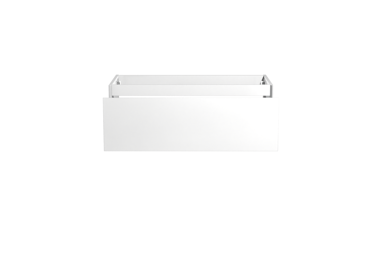 Storke Edge hängender Waschbeckenunterschrank: 105 x 52 cm, Weiß glänzend, 1 Schublade