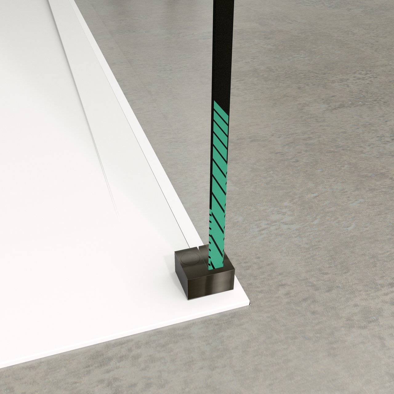 Balmani Modular douche à l'italienne 130 x 200 cm verre transparent profil GunMetal brossé