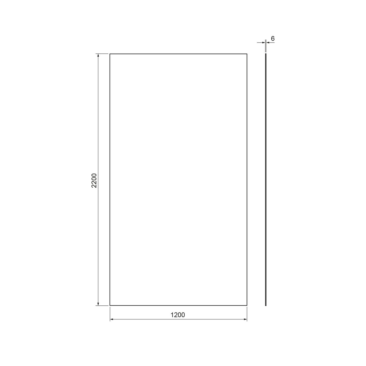 Balmani Studio douchewandpaneel 120 x 220 cm keramiek Basalt Black