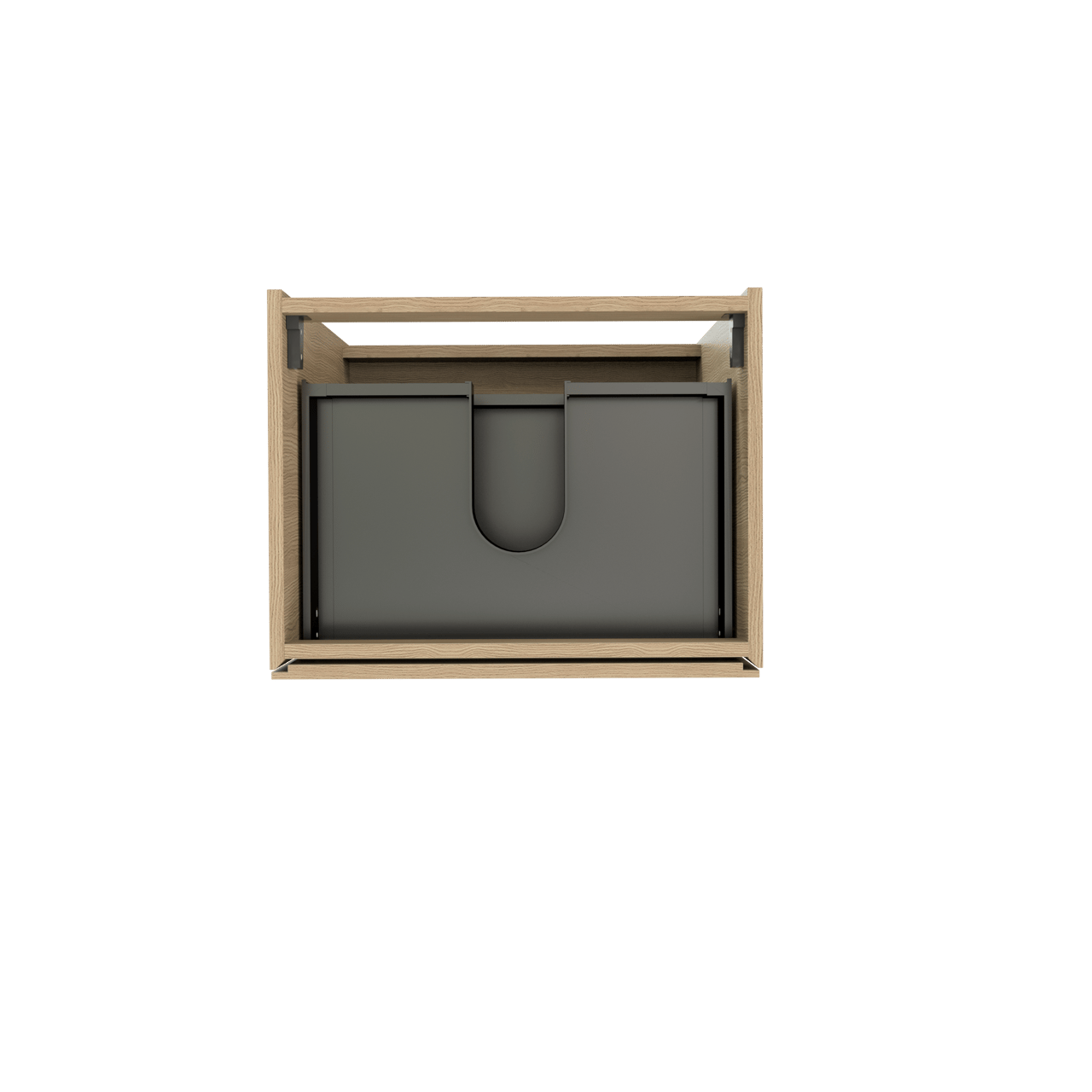 Storke Edge stehender Bad-Unterschrank 60 x 46 cm Eiche natur 3 Schubladen