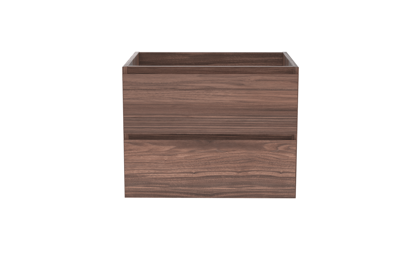 Balmani Mitra meuble sous-lavabo suspendu 67,5 x 55 cm placage noyer 2 tiroirs