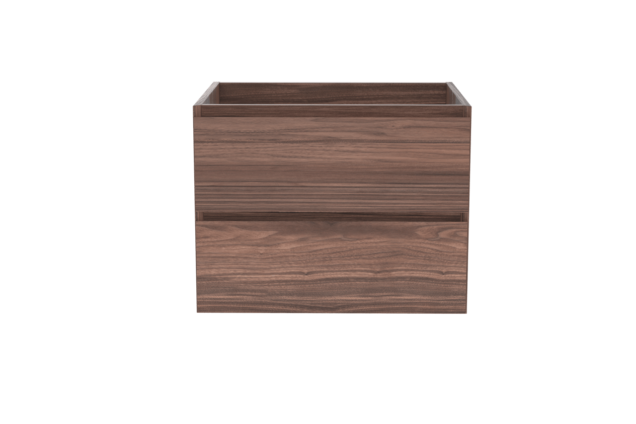 Balmani Mitra meuble sous-lavabo suspendu 67,5 x 55 cm placage noyer 2 tiroirs