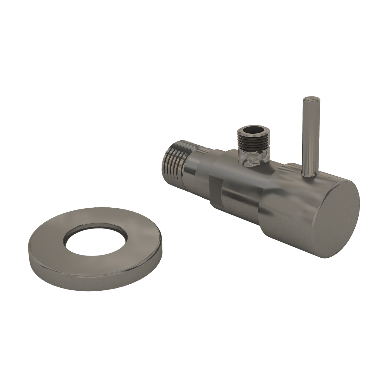 Santeg hoekstopkraan 1/2-3/8 Brushed GunMetal