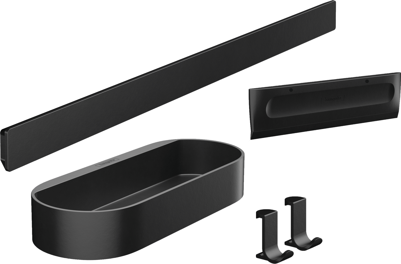 Hansgrohe WallStoris Dusch-Accessoires-Set schwarz matt