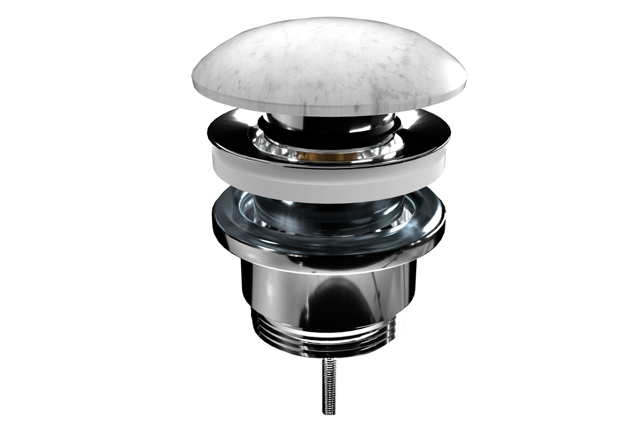 Balmani Click Curved Ablaufventil, verriegelbar, Carrara