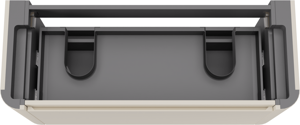 Storke Soft meuble sous-lavabo suspendu 120 x 46 cm Sand mat 2 tiroirs