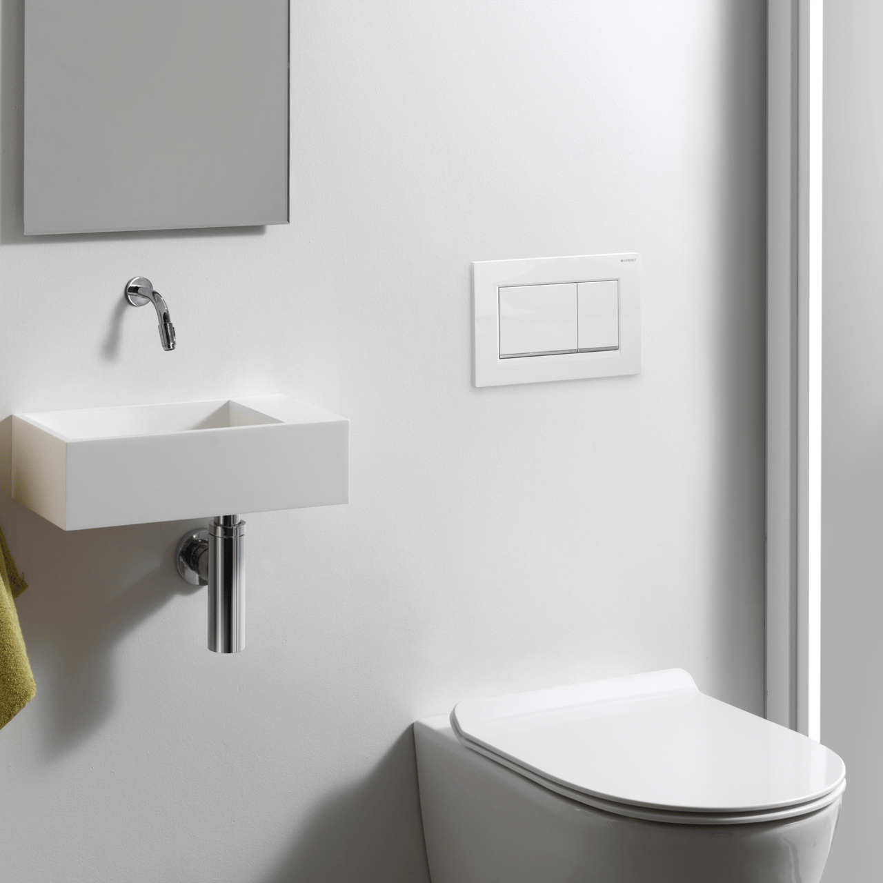 Sigma20 bedieningspaneel Hoogglans Wit voor UP320 of UP720 inbouwreservoir