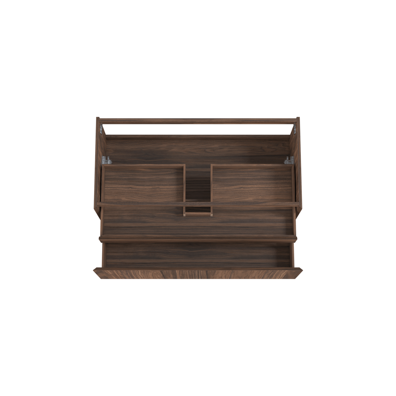 Balmani Idra zwevende wastafelonderkast 120 x 55 cm fineer notelaar 2 lades