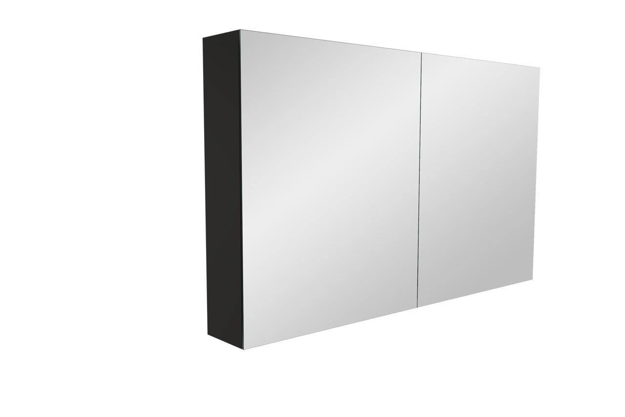 Balmani Mitra armoire de toilette 120 x 72 cm Noir Mat