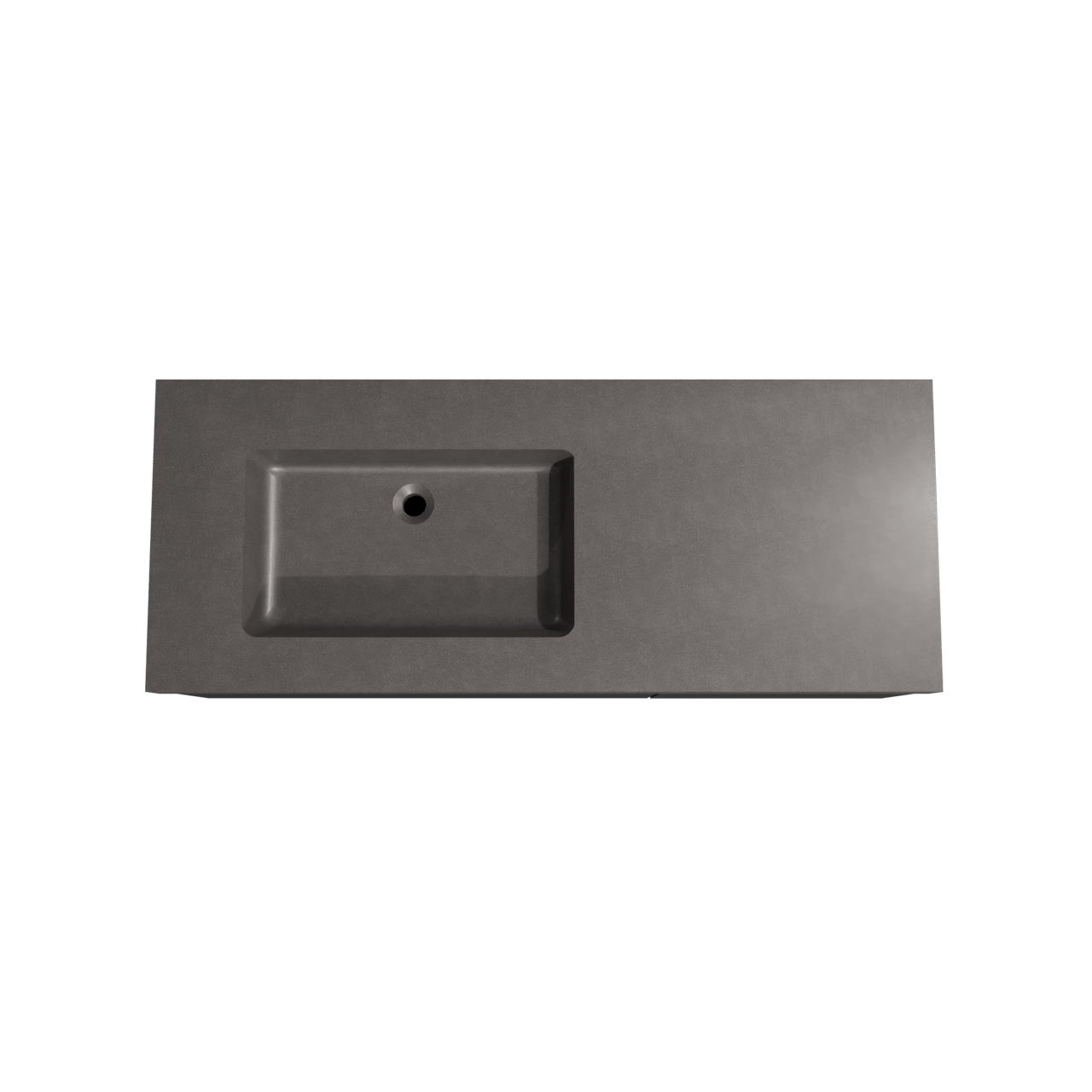 Storke Edge zwevend badmeubel 130 x 52 cm mat zwart met Scuro High asymmetrisch linkse wastafel in kwarts mat zwart