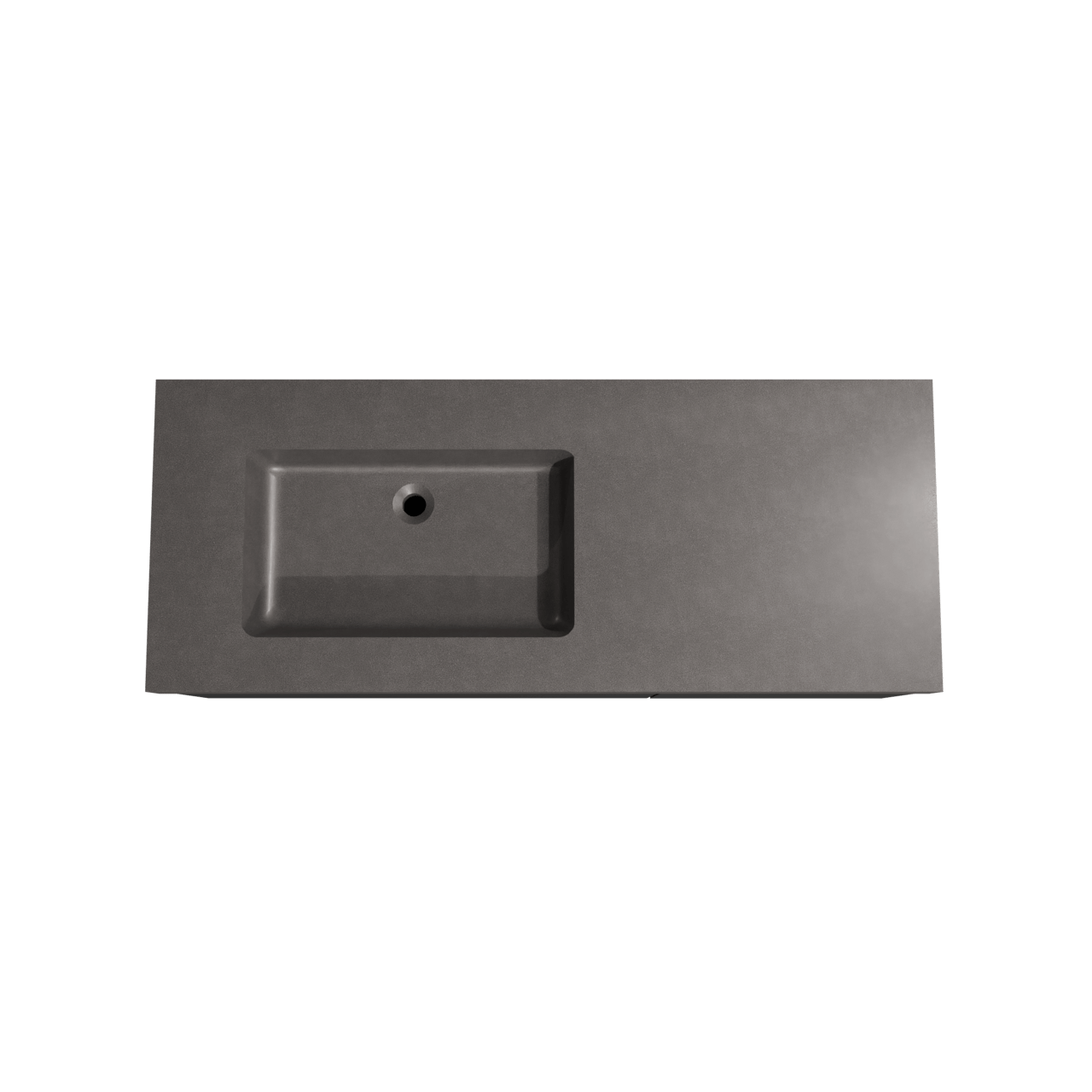 Storke Edge hängendes Möbelstück Set: 130 x 52 cm, Schwarz matt, mit Scuro High Waschtisch links, Quarz Schwarz matt