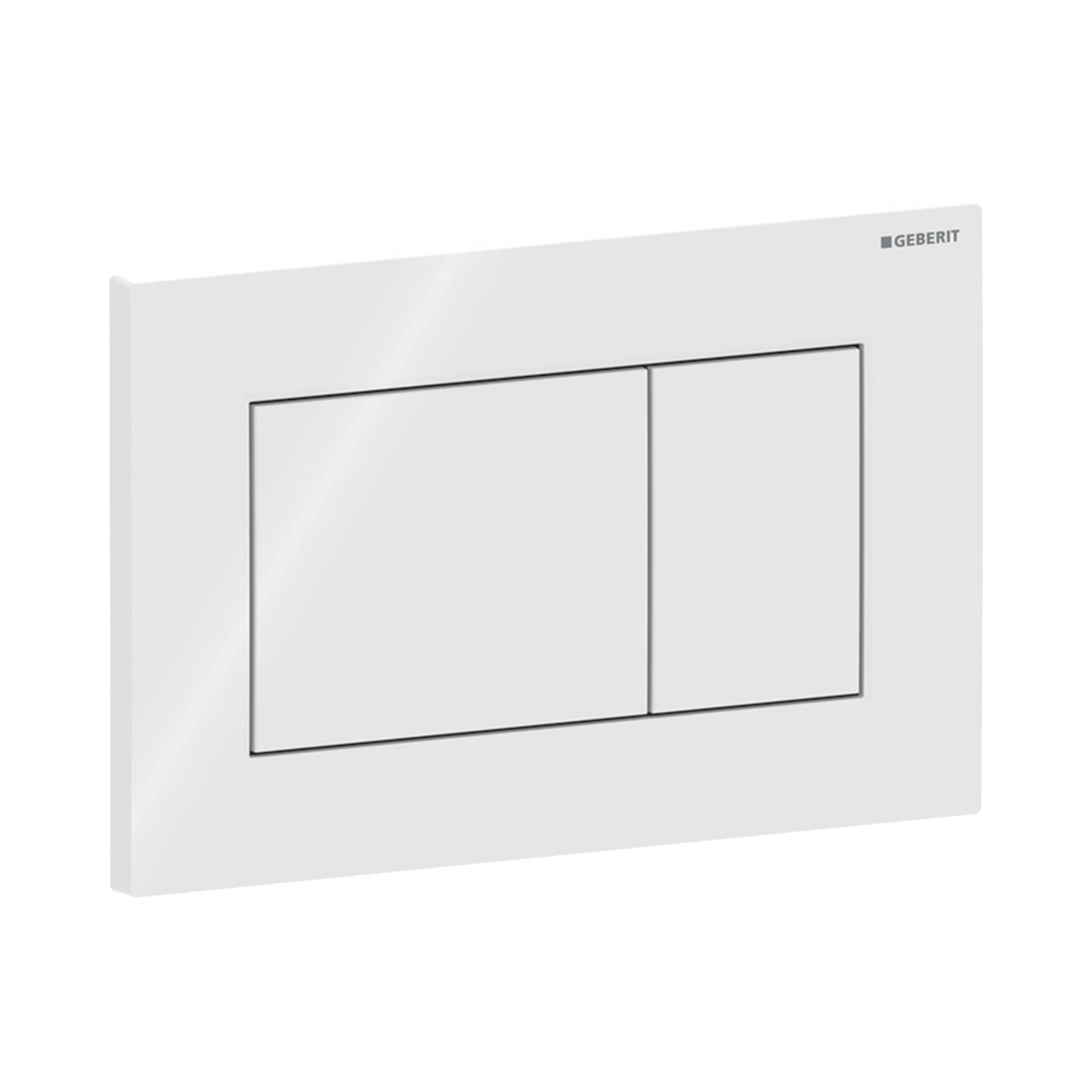 Sigma01 Betätigungsplatte, eckig, weiβ glänzend für Sigma UP320 und UP720 Einbauspülkasten