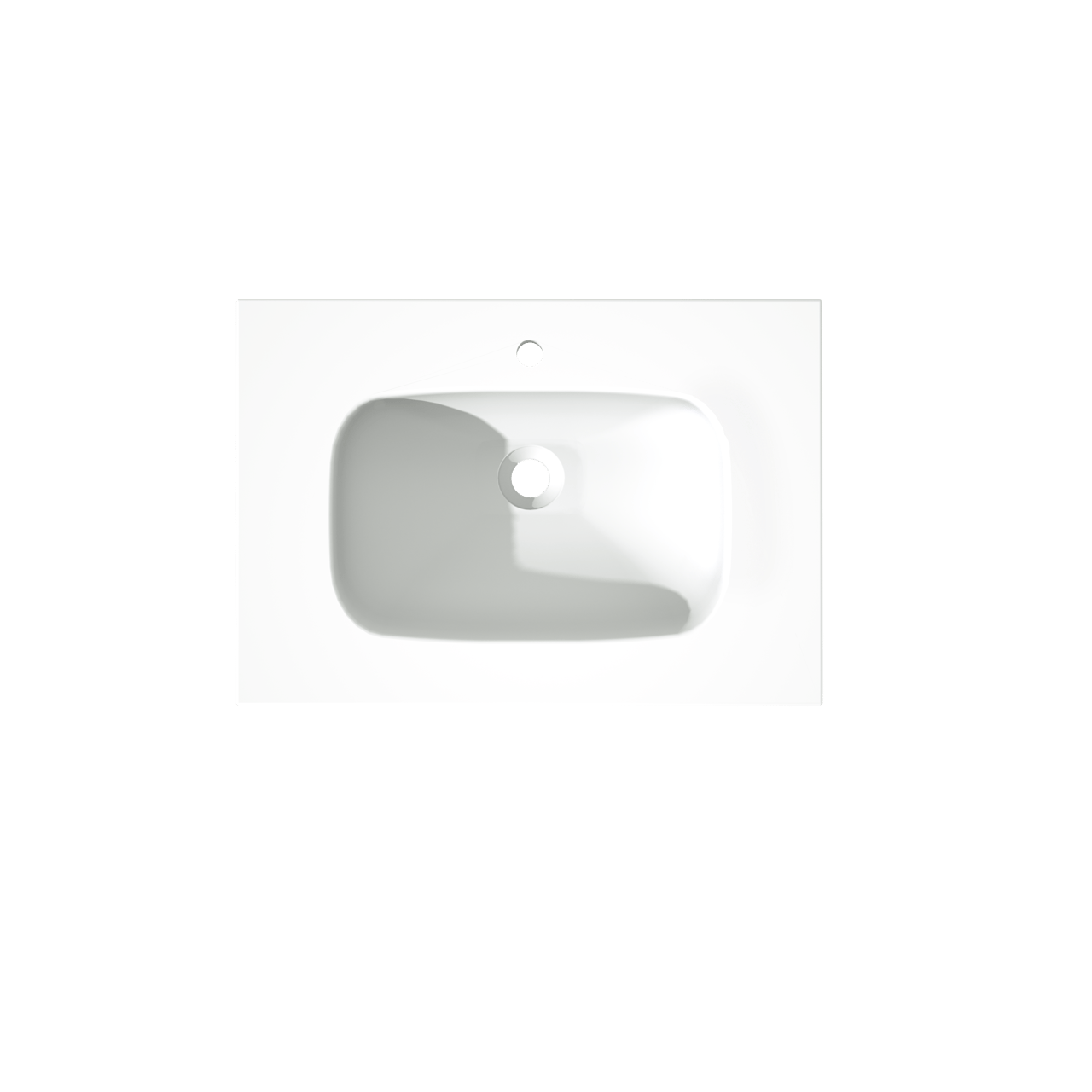 Storke Precioza enkele wastafel mat composiet marmer 75 x 52 cm