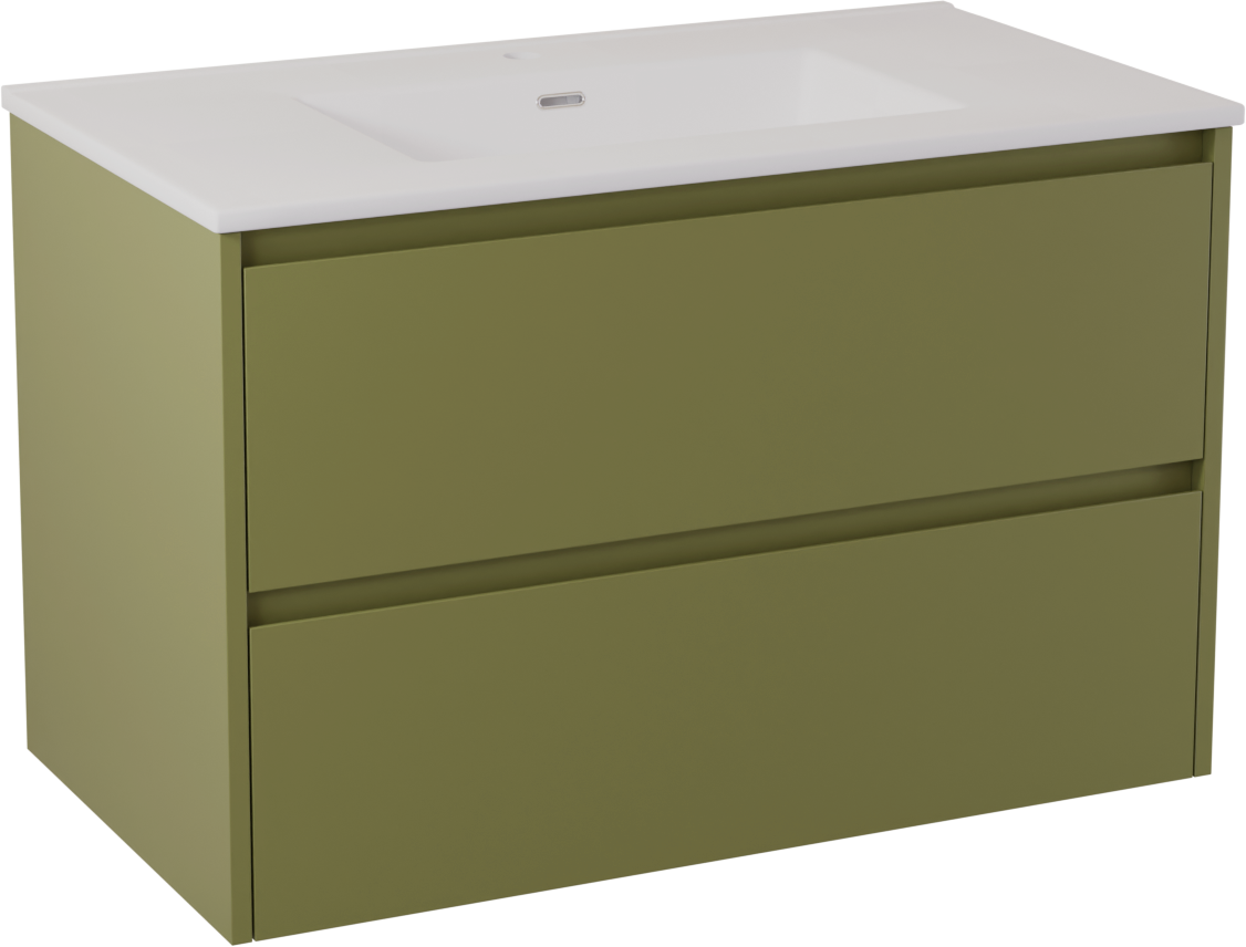 Storke Seda Badmöbel Set mit Kera Waschtisch