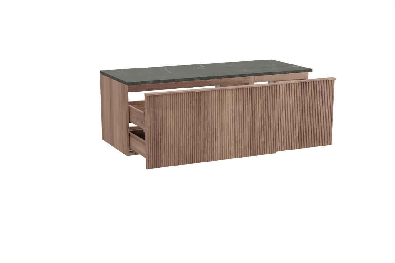 Balmani Forma zwevend badmeubel 135 x 55,5 cm teakhout met Stretto ...