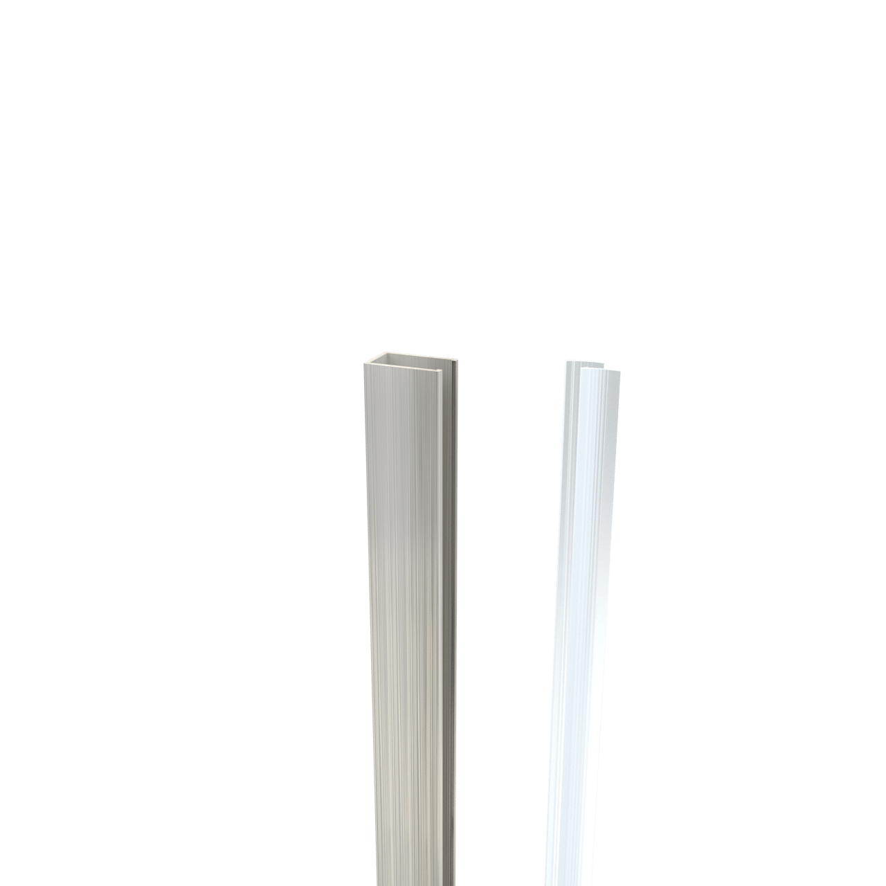 Balmani Modular Wandprofil, 2,3 x 200 cm, gebürsteter Edelstahl