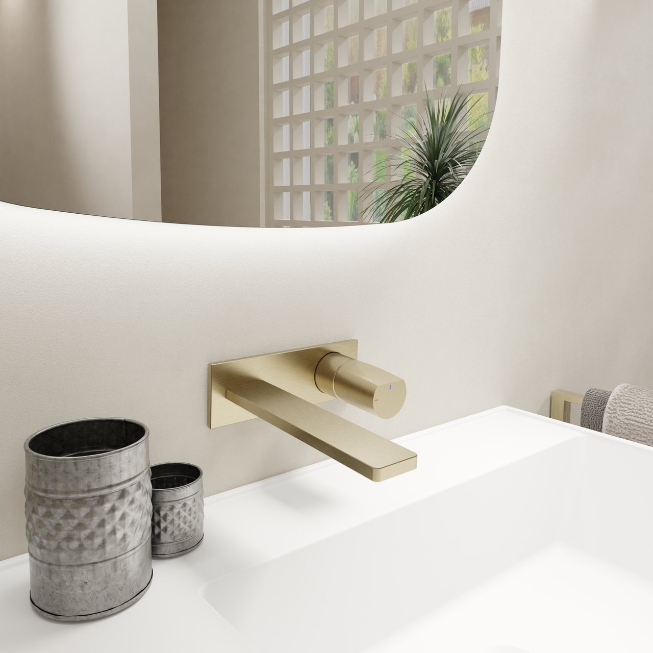 Blaufoss Eris EcoStart Unterputz-Waschtischarmatur Schwarz Matt, Einbauelement inklusive