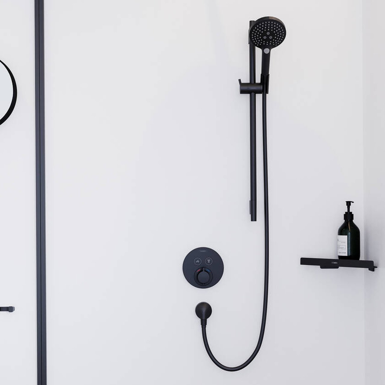 Hansgrohe Showerselect S thermostat de douche encastré 2 évacuations noir mat