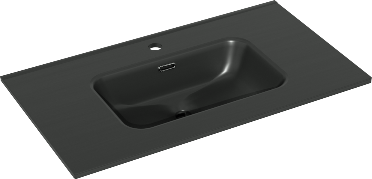 Linie Baro plan simple porcelaine Noir Mat 80 x 46 cm