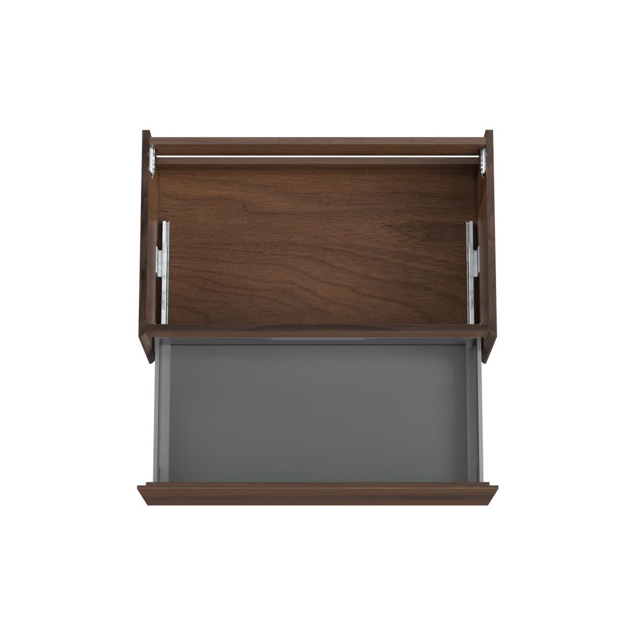 Storke Edge zwevende wastafelonderkast 85 x 52 cm notelaar 1 lade