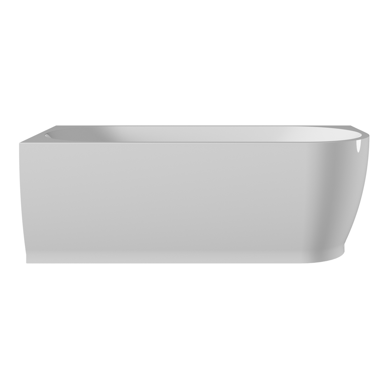 Linie Paulo baignoire d'angle gauche simple 170 x 75 cm acrylique Blanc Brillant