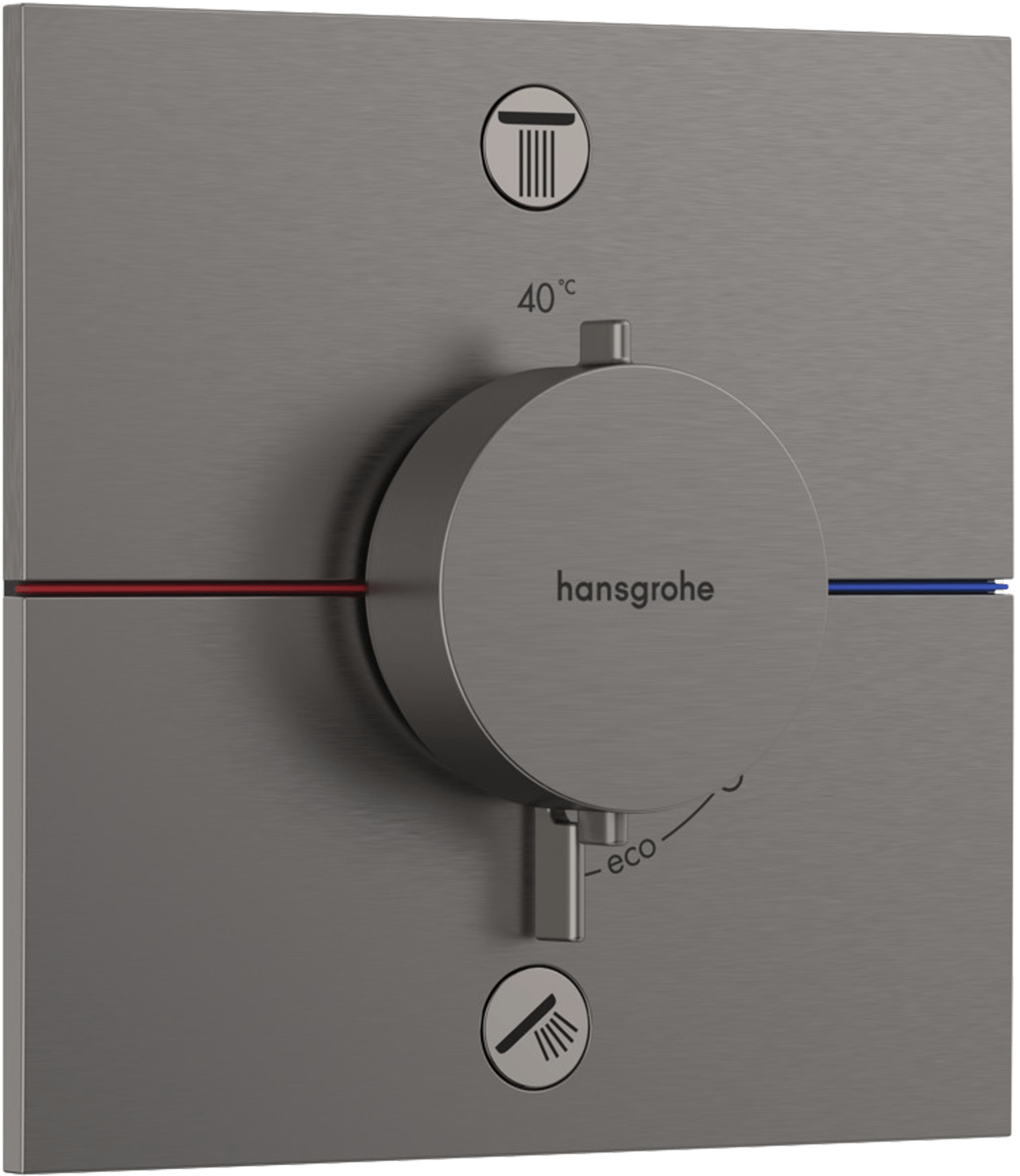 Hansgrohe Showerselect Comfort E Thermostat-Duscharmatur: Unterputz, für 2 Verbraucher, Brushed Black Chrome