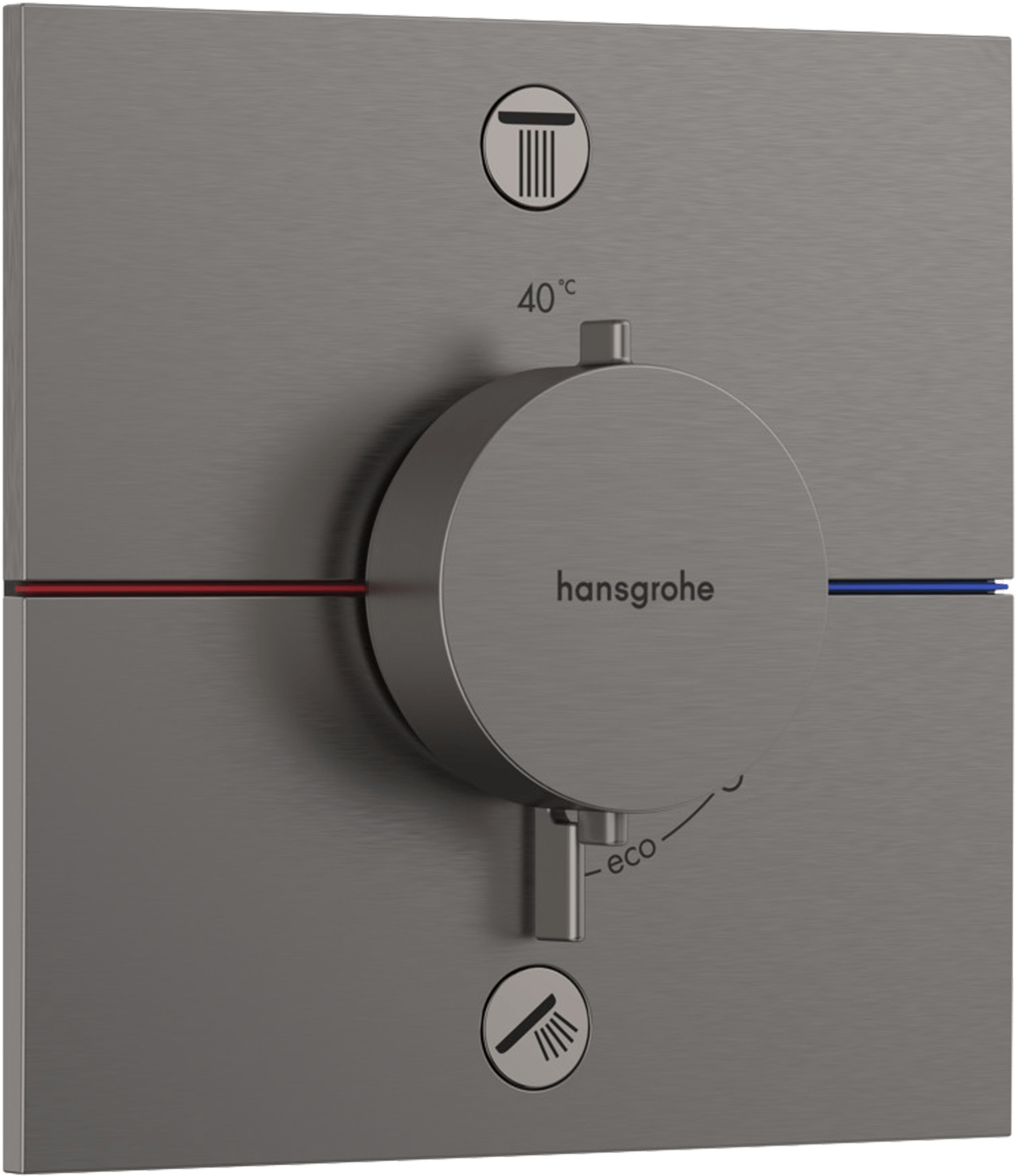 Hansgrohe Showerselect Comfort E Thermostat-Duscharmatur: Unterputz, für 2 Verbraucher, Brushed Black Chrome