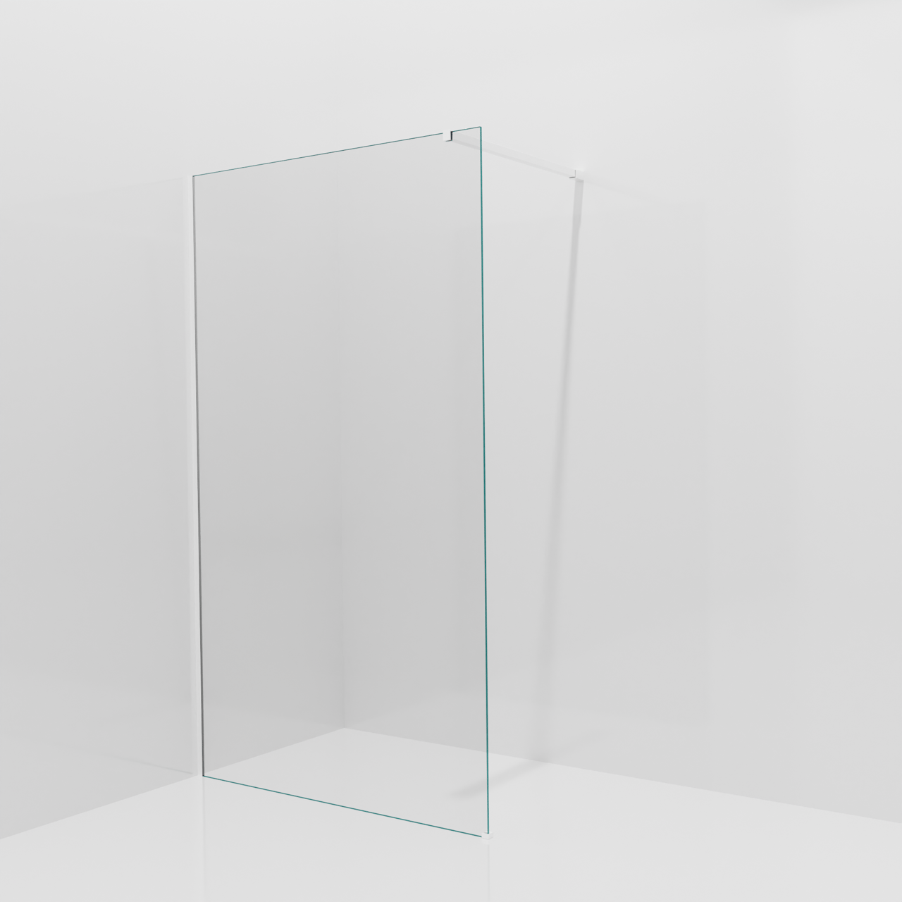 Balmani Modular Walk-In Dusche: 120 x 200 cm, Extra Klarglas, inklusive Coating, Profil Weiß matt